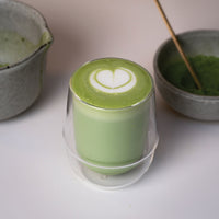 Ceremonial grade matcha from Kiss the Hippo, vibrant green first harvest tencha from Shizuoka