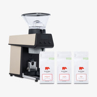 La Marzocco Pico in Crème with free Kiss the Hippo specialty espresso coffee bags — hero