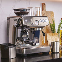 Sage Barista Express Impress Espresso Machine in kitchen lifestyle setting