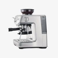 Sage Barista Express Impress Espresso Machine - side profile in Brushed Stainless Steel