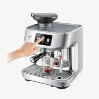 Sage Oracle Jet Espresso Machine - side profile in Brushed Stainless Steel