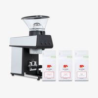 La Marzocco Pico in Satin Metal with free Kiss the Hippo specialty espresso — hero