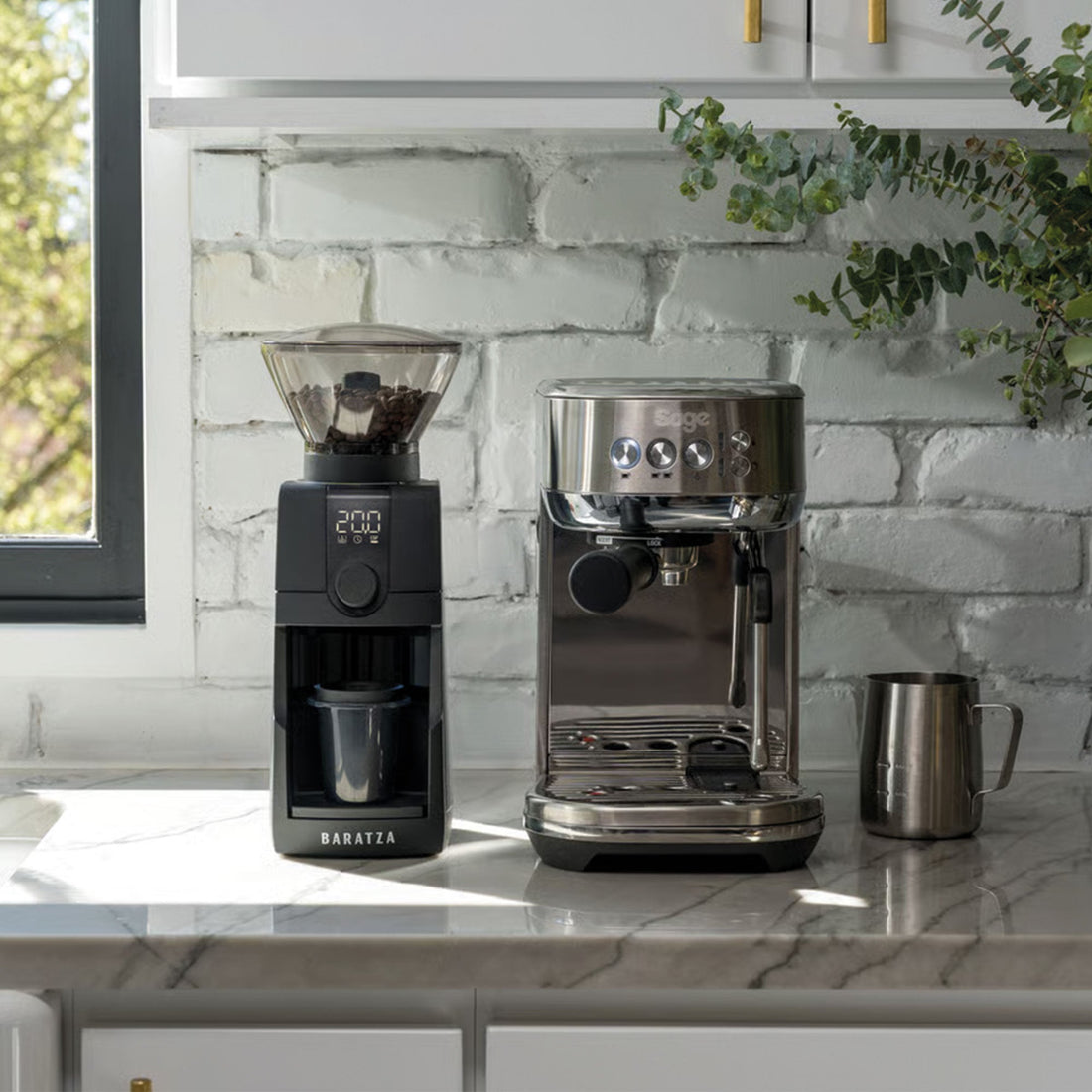 Baratza Encore ESP Pro Coffee Grinder in Black - kitchen lifestyle setting