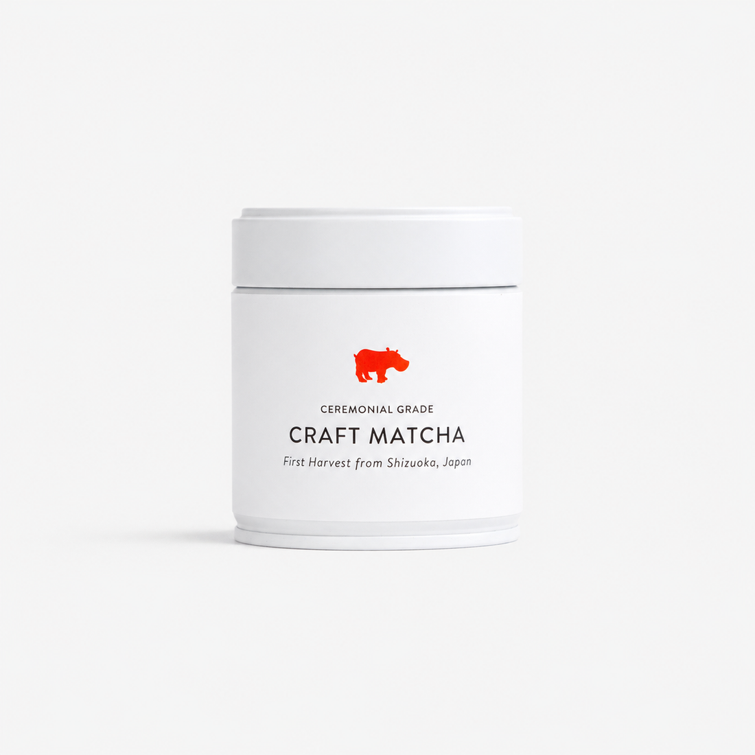 Kiss the Hippo Craft Matcha ceremonial grade tin, first harvest tencha from Shizuoka Japan