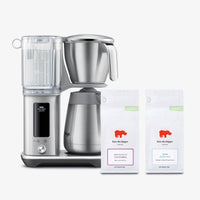 Sage Luxe Brewer Thermal Coffee Machine in Brushed Stainless Steel with Kiss the Hippo specialty filter coffee gift