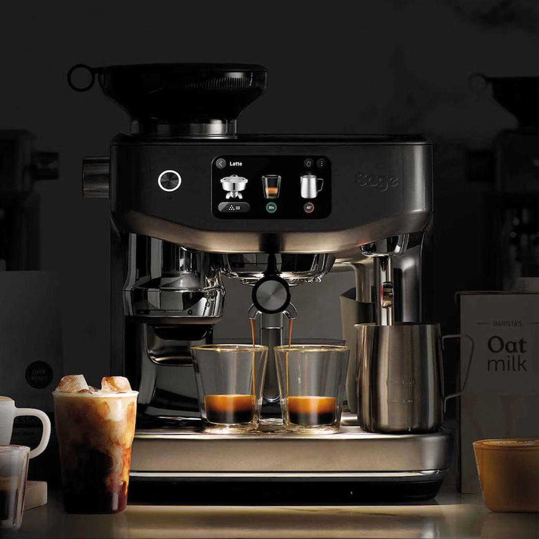 Sage Oracle Jet Espresso Machine in kitchen lifestyle setting